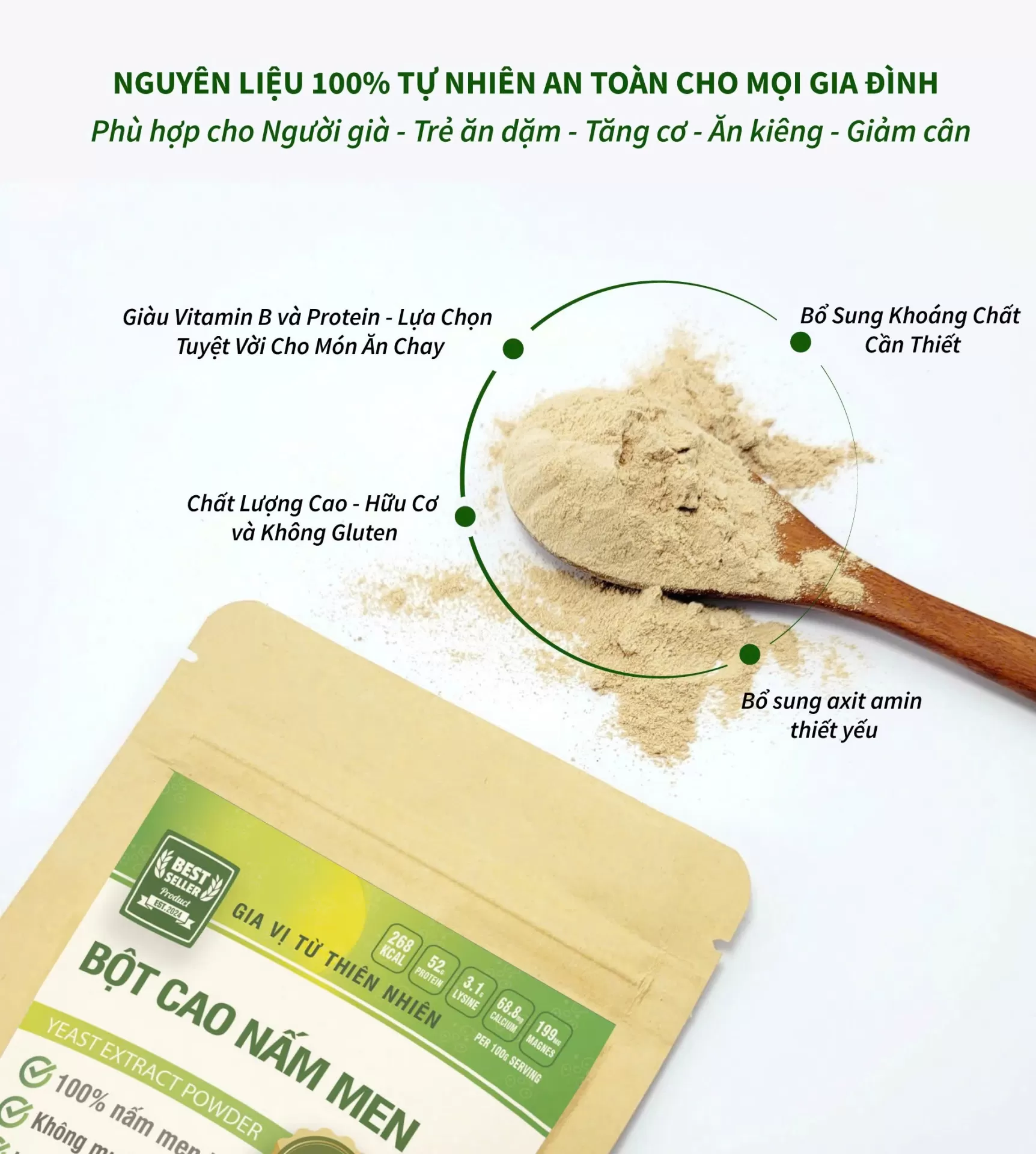 Bột cao nấm men 300g