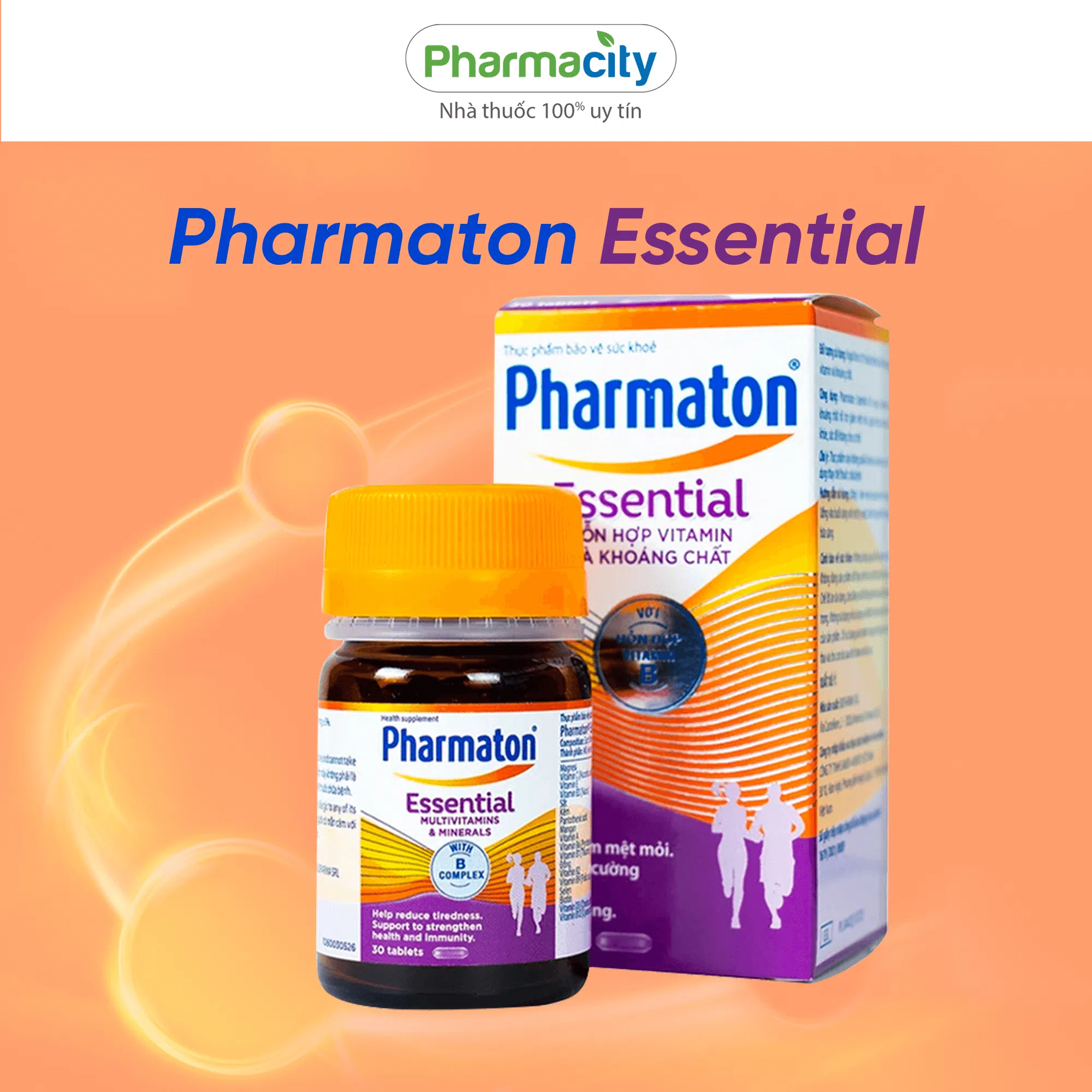 Pharmaton Essential bổ sung vitamin và khoáng chất chai 30 viên