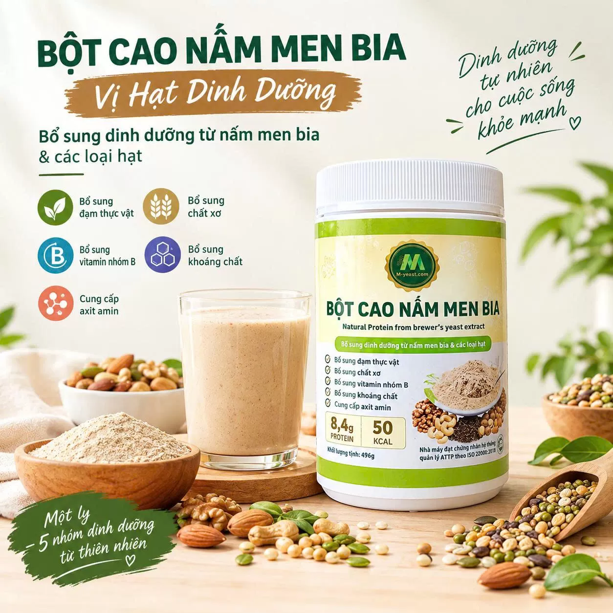 Bột nấm men hạt dinh dưỡng