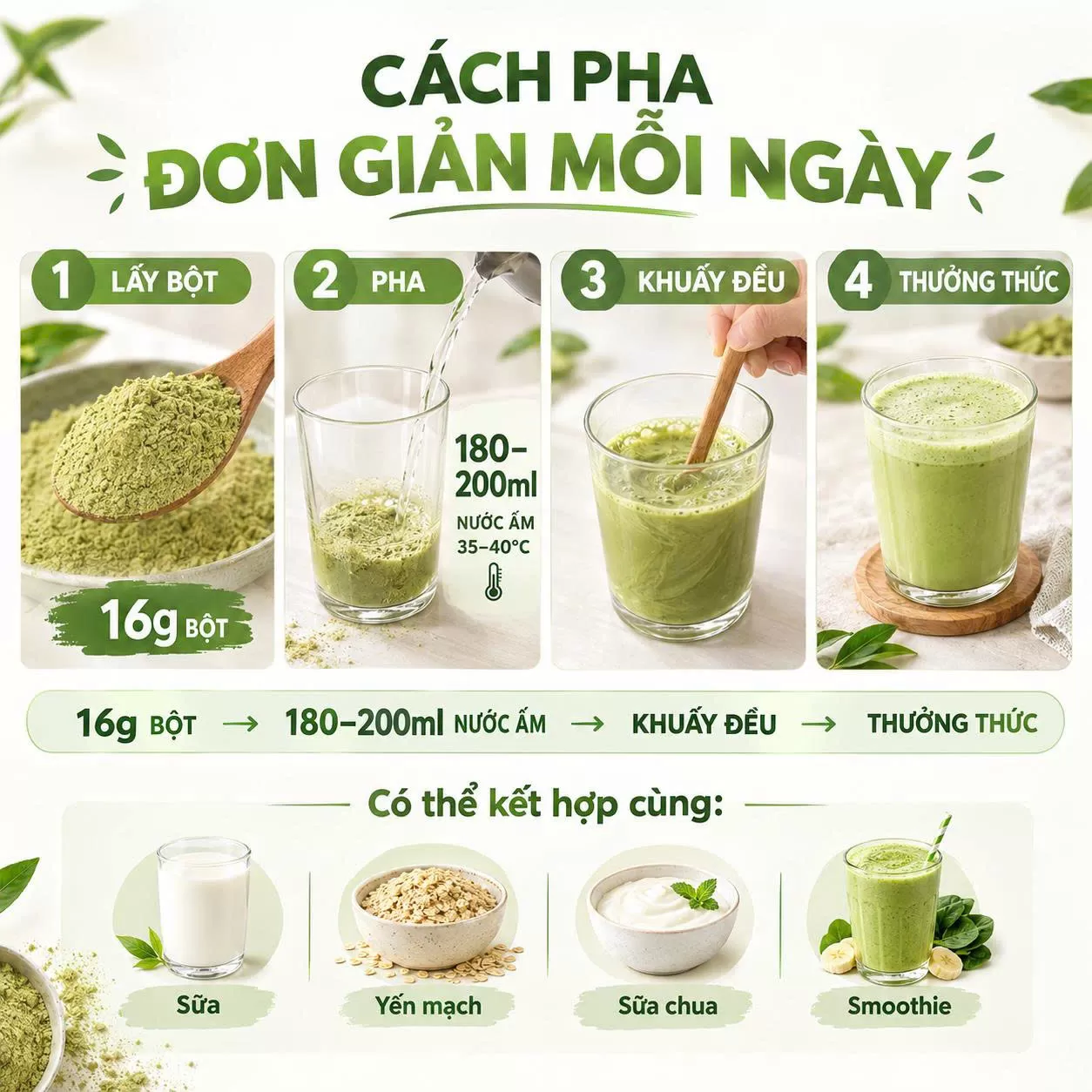 Bột nấm men bia trà xanh 100g