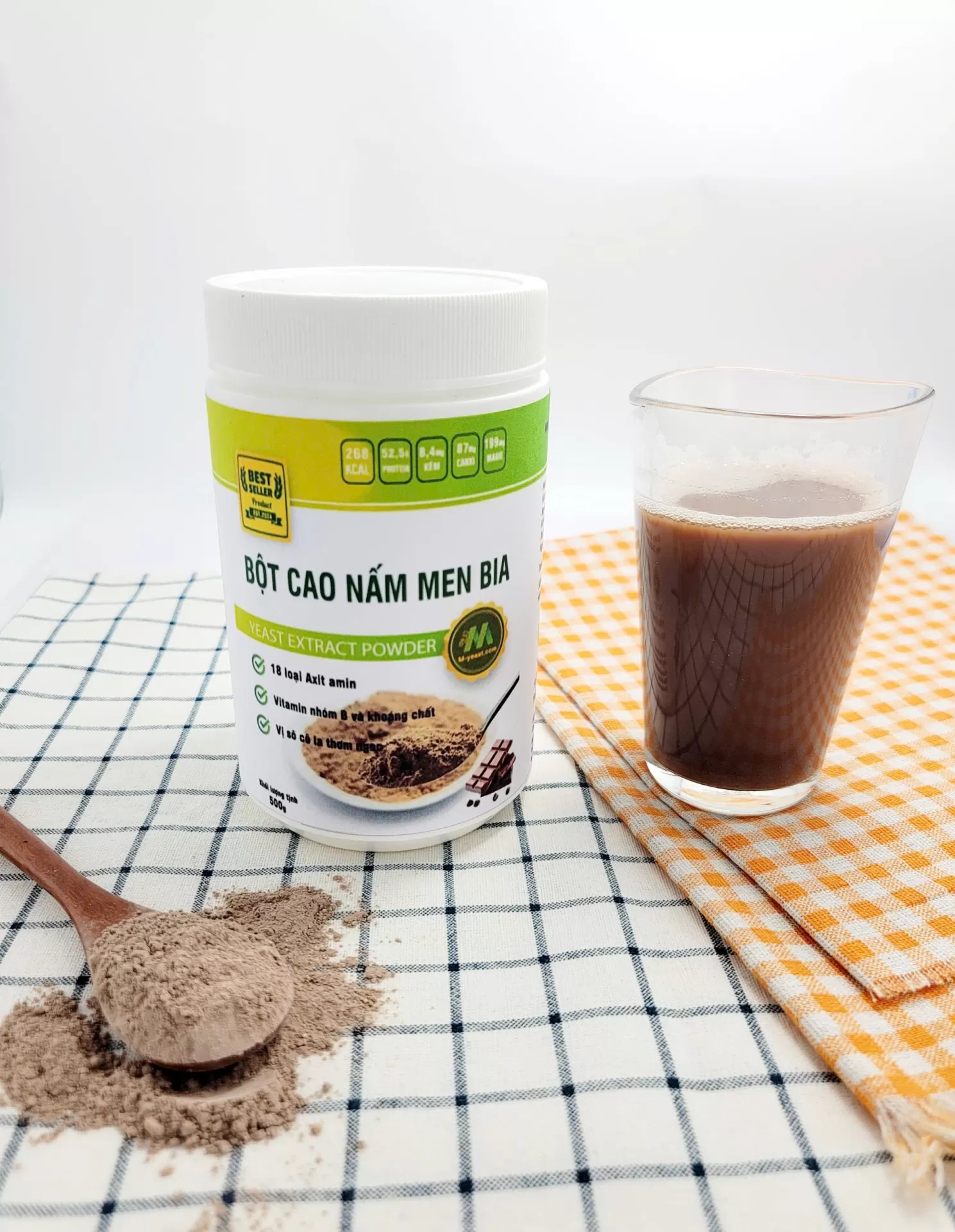 Bột cao nấm men vị sô-cô-la 500g