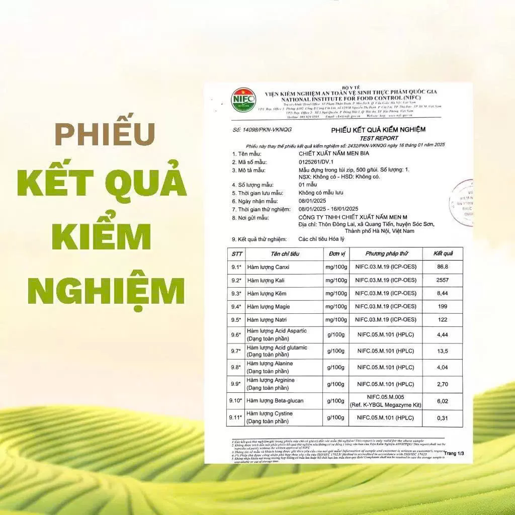 Bôt cao nấm men 500g