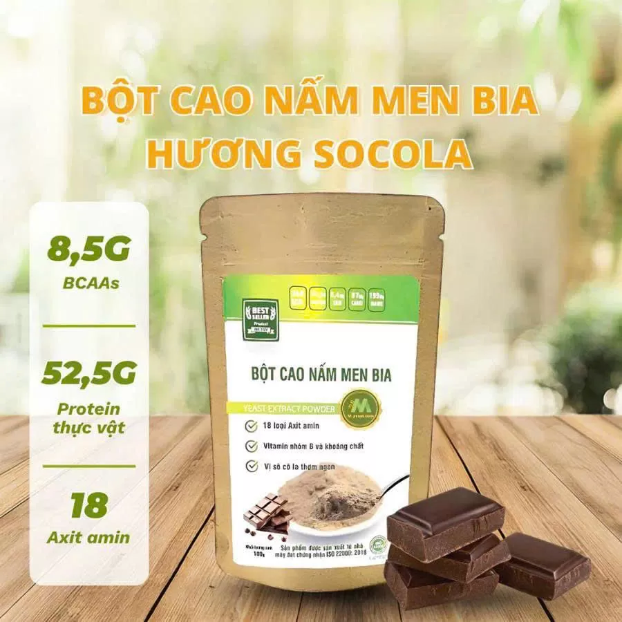 Bột cao nấm men vị sô-cô-la 100g