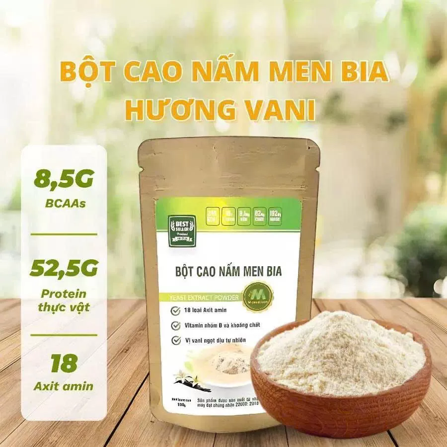 Bột cao nấm men vị vani 100g