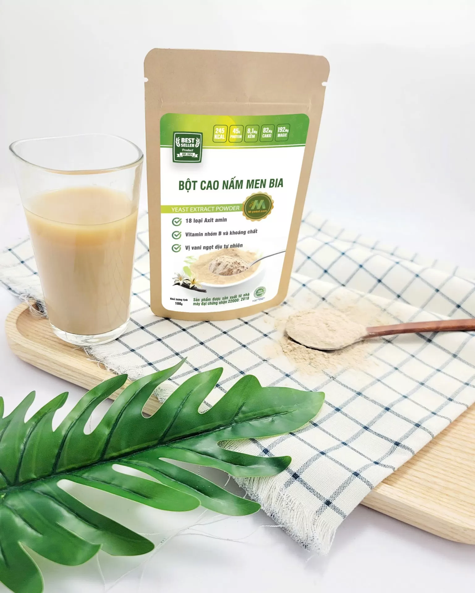 Bột cao nấm men vị vani 100g